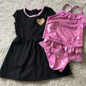 Toddler dress and Bathing suit 2t